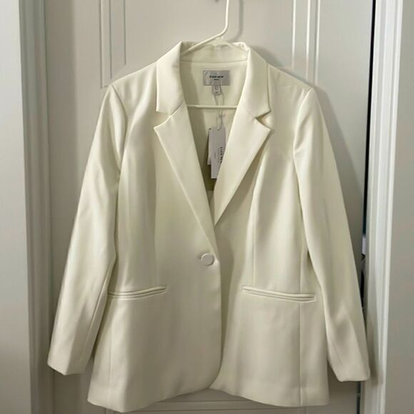 Ever New Ivory Single Button Jacket - Picture 1 of 6